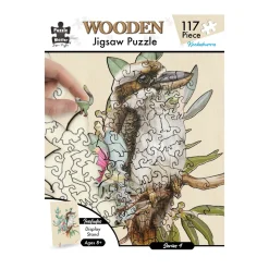 Australian Geographic 117 Piece Shaped Wooden Jigsaw Puzzle, Kookaburra