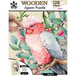 Australian Geographic 128 Piece Wooden Jigsaw Puzzle, Galah