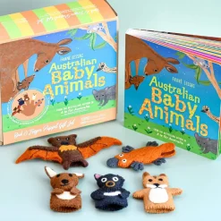 Australian Geographic Australian Baby Animals by Fran Lessac - Book and Finger Puppet Set