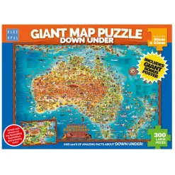 Australian Geographic Down Under Giant Map Puzzle 300pc