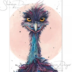 Australian Geographic Edwina - Emu Greeting Card by Shannon Dwyer