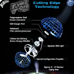 Australian Geographic Kazaang Flying Orb Ball - Blue