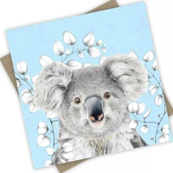 Australian Geographic Koala Blue Greeting Card from PopcornBlue