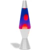 Australian Geographic Retro Silver Lava Lamp Blue/Red Wax - 37cm