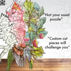 Australian Geographic Shaped Wooden 132 Piece Jigsaw Puzzle, Major Mitchell's Cockatoo