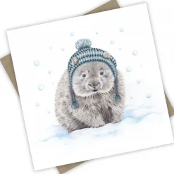 Australian Geographic William Winter Wombat Greeting Card from PopcornBlue
